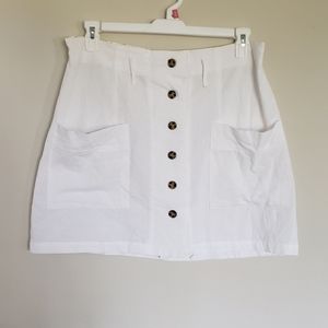 White see through skirt